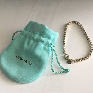 Tiffany silver box bracelet and bag,16grams